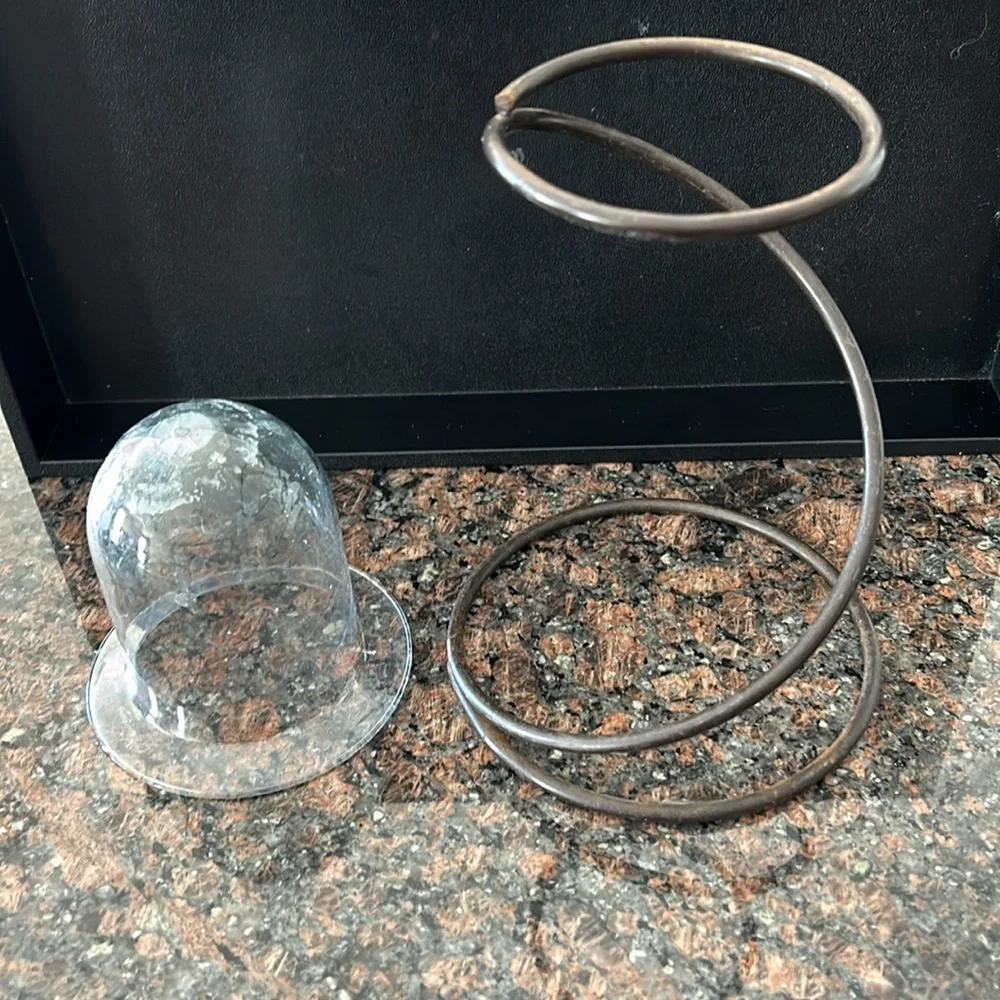 Partylite Votive/Tealight Holder Vintage Spiral Wrought Iron Glass Collectable - Picture 2 of 2